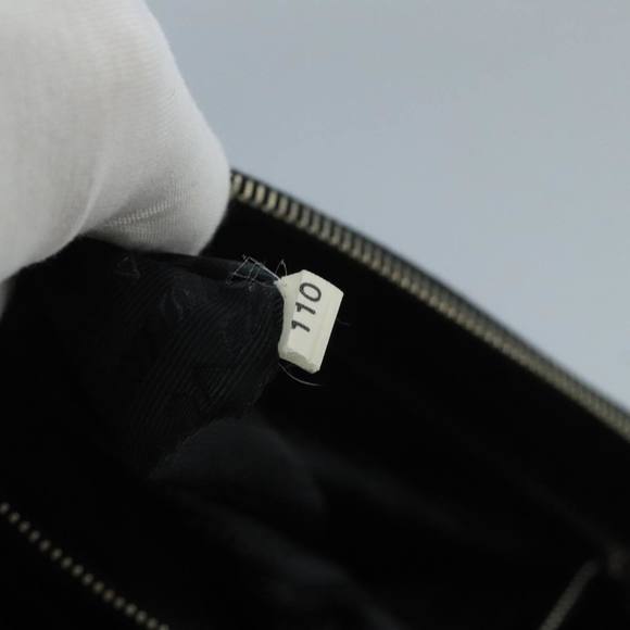 PRADA Clutch Bag Leather Black Auth ep7147 - Picture 12 of 16